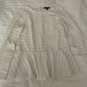 Banana Republic White Peplum Top